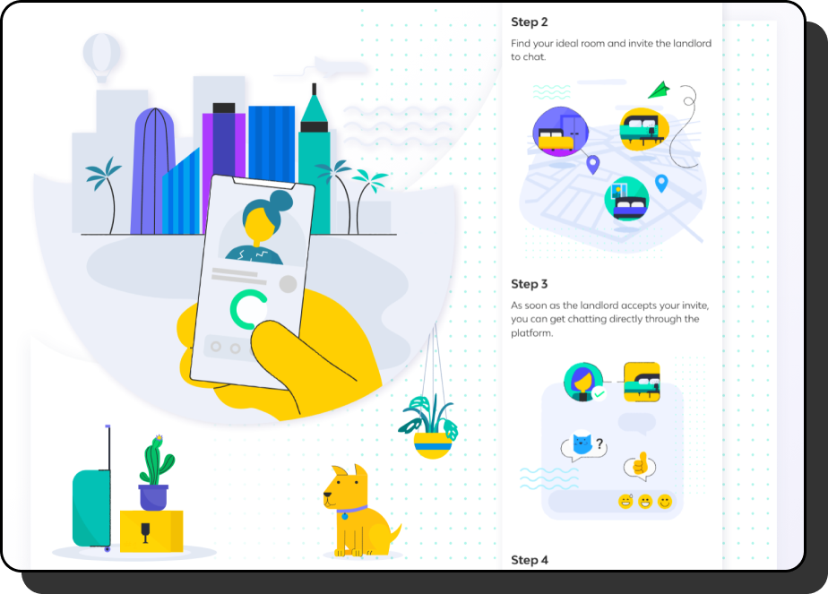 Badi onboarding illustration screenshot